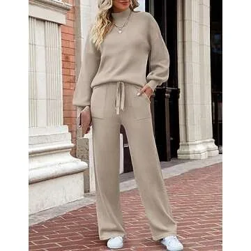 ZESICA Women's Stylish Cozy Sweater Set for Winter