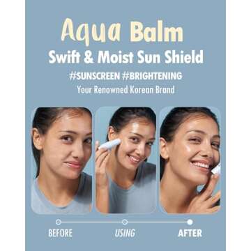 KAHI BALM SERIES | Aqua Balm Stick - Lightweight Korean Sun Stick & Beauty Balm | Kahi Eye treatment Balm Stick Korean Moisture Balm | Skin Balm & Sun Screen Stick that Brightens Skin & Sun Defense