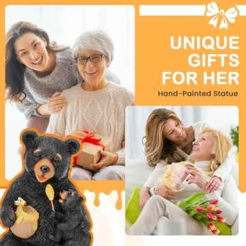 Solar Loving Bear Garden Statues for Outdoor Decor