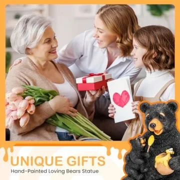 Solar Loving Bear Garden Statues for Outdoor Decor