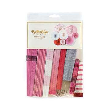 My Mind's Eye VAL501 Double-Sided Valentine Holiday Party Fans, Set of 8