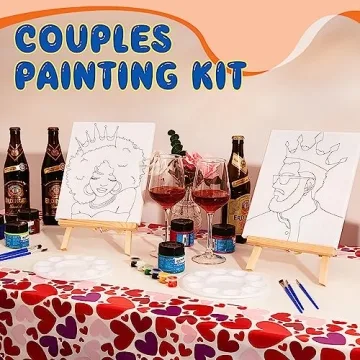 Yeaqee Sip and Paint Kit for Romantic Date Nights