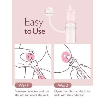 Momcozy Colostrum Collector Reusable Breast Milk Collector, Portable Colostrum Container Can be Feeding Baby, Multi-Use Collector BPA Free, 5ml-2pcs
