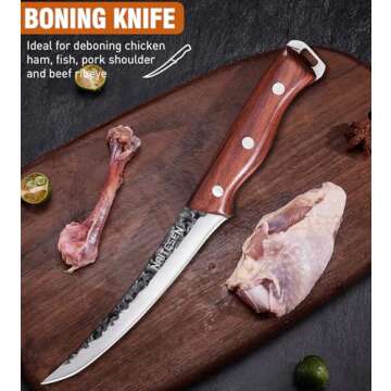 Naitesen 4PCS Butcher Knife Set for Gift Giving