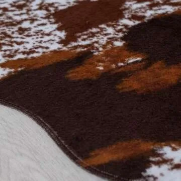 MustMat Cowhide Rug for Home & Office Decor 4.5' x 6.2'