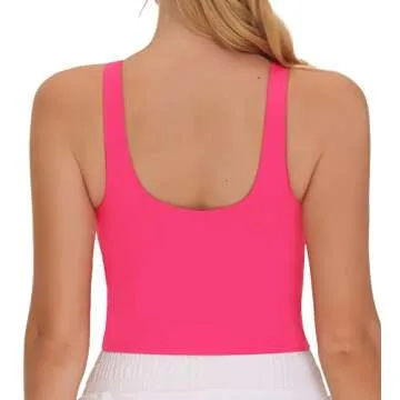THE GYM PEOPLE Women's Sports Bra Sleeveless Workout Tank Tops Running Yoga Cropped Tops with Remova...