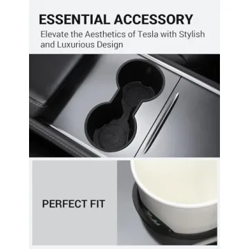 Motrobe Cup Holder Insert for Tesla Model Y & Model 3