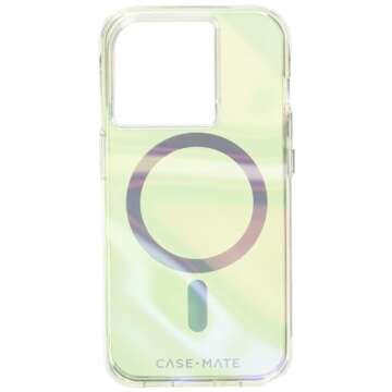 Case-Mate Soap Bubble iPhone 15 Pro Case for Women - Compatible w/ MagSafe - 12ft Drop Protection - 6.1" iPhone 15 Pro Magnetic Case & Phone Cover - Shockproof, Anti-Scratch, Iridescent