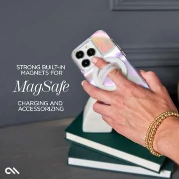 Case-Mate Soap Bubble iPhone 15 Pro Case for Women - Compatible w/ MagSafe - 12ft Drop Protection - 6.1" iPhone 15 Pro Magnetic Case & Phone Cover - Shockproof, Anti-Scratch, Iridescent