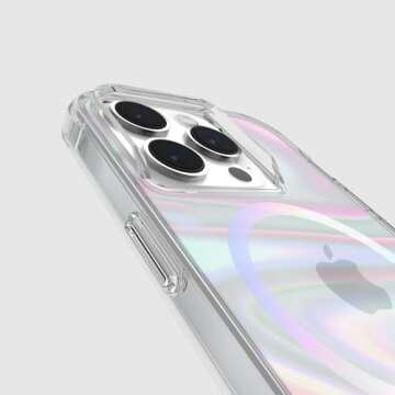 Case-Mate Soap Bubble iPhone 15 Pro Case for Women - Compatible w/ MagSafe - 12ft Drop Protection - 6.1" iPhone 15 Pro Magnetic Case & Phone Cover - Shockproof, Anti-Scratch, Iridescent