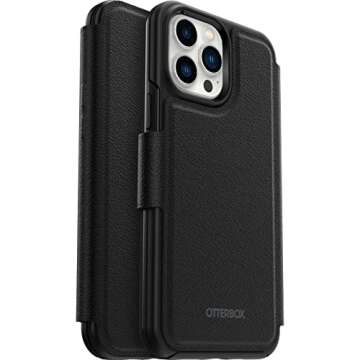 OtterBox Detachable Folio Wallet for iPhone 12 Pro Max & 13 Pro Max - Shadow (Black)