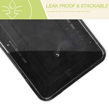 IUMÉ 50-Pack Meal Prep Containers - Durable & Leakproof