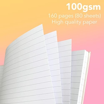 Stylish A5 Notebooks for School and Work - 4 Pack