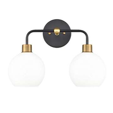 Linea di Liara Lukasa Bathroom Vanity Lights with 2 Bulbs