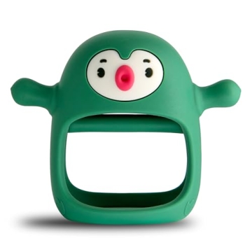 Smily Mia Penguin Buddy Never Drop Silicone Baby Teething Toy - Teething Pain Relief for Infants