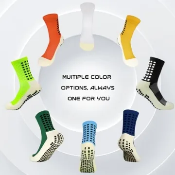Yufree Soccer Socks with Anti Slip Grip - 4 Pairs