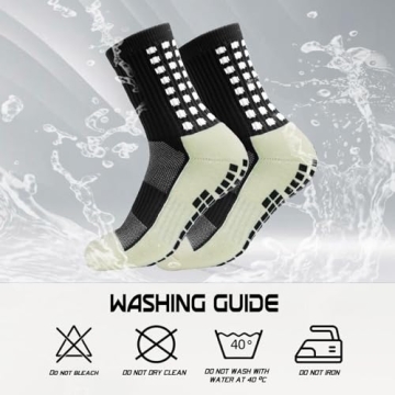 Yufree Soccer Socks with Anti Slip Grip - 4 Pairs