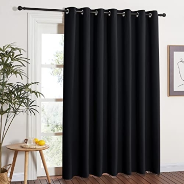 NICETOWN Blackout Sliding Door Curtains - Thermal Insulated, Light Blocking, Extra Wide