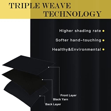 NICETOWN Blackout Thermal Insulated Sliding Door Curtains