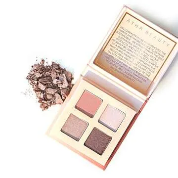 ĀTHR Crystal Eyeshadow Quad | 4 Shades | Clean, Organic, Vegan, Cruelty-Free & Recyclable (Rose Quartz Crystal)