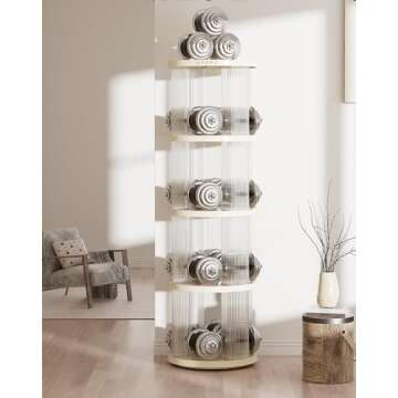 Stylish 360 Acrylic Rotating Bookshelf for All Ages