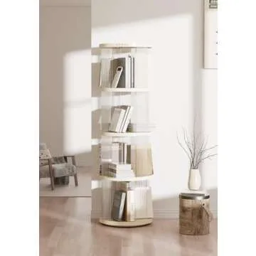 Stylish 360 Acrylic Rotating Bookshelf for All Ages