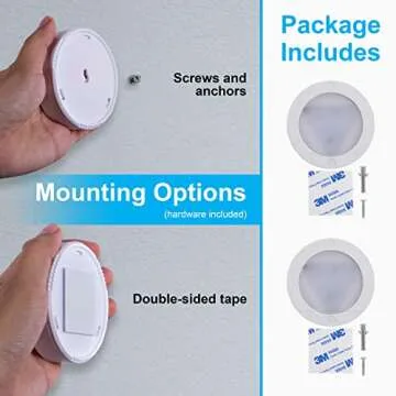 GE Wireless LED Puck Lights, Battery Operated, 20 Lumens, Touch Light, Tap Light, Stick on Lights, Under Cabinet Light, Ideal for Kitchen Cabinets, Closets, Garage 2 Pack, 25434