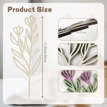 Wooden Flowers Wildflower Wall Decor 7 Pcs Colorable Wood Flowers Cutout Signs Boho Nursery Decor fo...