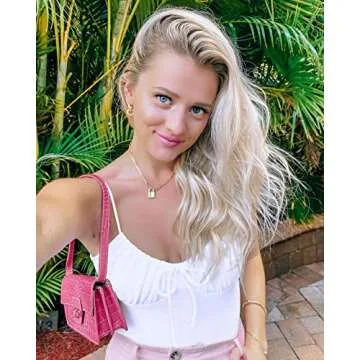 BOUTIQUELOVIN Gold Paperclip Chain Lock Necklace for Women | 14K Gold Plated Thick Necklaces Link Chain Choker Necklaces Chunky Pendants Jewelry