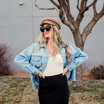 BOUTIQUELOVIN Gold Paperclip Chain Lock Necklace for Women | 14K Gold Plated Thick Necklaces Link Chain Choker Necklaces Chunky Pendants Jewelry