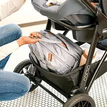 Chicco Modular Travel System - Corso LE Stroller, KeyFit 35 Infant Car Seat and Base - Stroller and Car Seat Combo in Veranda/Grey