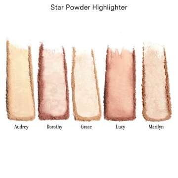 Gerard Cosmetics Star Powder Highlighter Marilyn, Gold Mineral Highlighter Makeup for Glowing Skin, Professional Facial Luminizer, Cruelty Free, Made in the USA