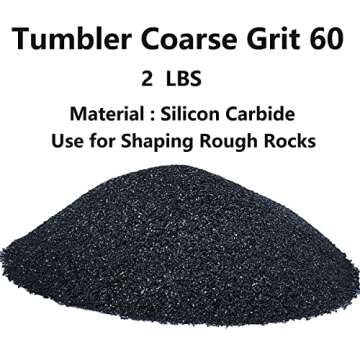 BAIDOON 2 LBS Rock Tumbler Grit for Step-1,Rock polishing