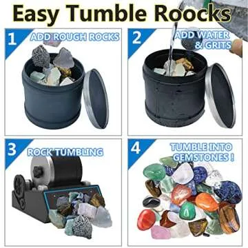 BAIDOON 2 LBS Rock Tumbler Grit for Step-1,Rock polishing