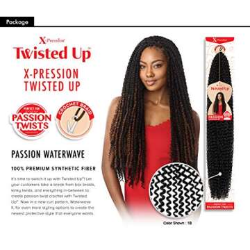 MULTI PACK DEALS! Outre Crochet Braids X-Pression Twisted Up Passion Water Wave 24" (1-PACK, 2T1B/30)