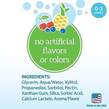 Dr. Brown's Fluoride-Free Baby Toothpaste,Infant & Toddler Oral Care,Mixed Fruit,1-Pack,1.4oz/40g,0-3 years