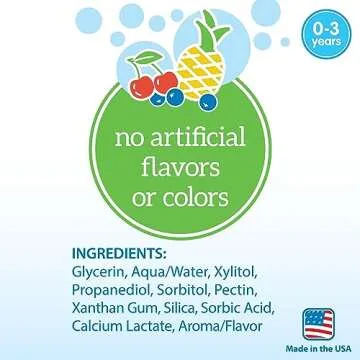 Dr. Brown's Fluoride-Free Baby Toothpaste,Infant & Toddler Oral Care,Mixed Fruit,1-Pack,1.4oz/40g,0-3 years