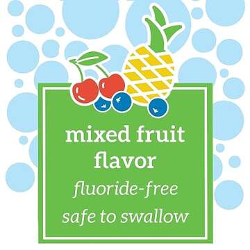 Dr. Brown's Fluoride-Free Baby Toothpaste,Infant & Toddler Oral Care,Mixed Fruit,1-Pack,1.4oz/40g,0-3 years