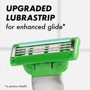 Gillette Mach3 Sensitive Razors for Men, 1 Razor, 5 Razor Blade Refills, Designed for Sensitive Skin