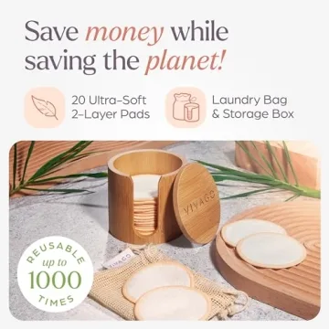 VIVAGO Reusable Cotton Rounds for Eco-Friendly Skincare