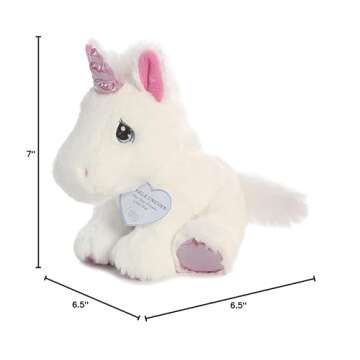 Aurora® Inspirational Precious Moments™ Sparkle Unicorn Stuffed Animal - Cherished Memories - Enduring Comfort - White 8.5 Inches