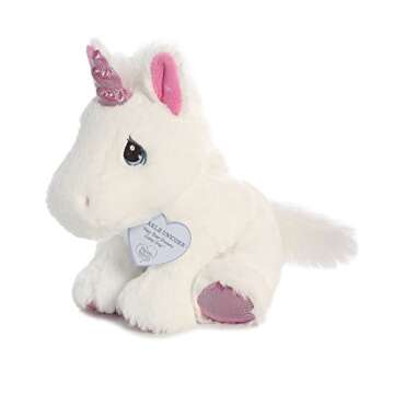 Aurora® Inspirational Precious Moments™ Sparkle Unicorn Stuffed Animal - Cherished Memories - Enduring Comfort - White 8.5 Inches