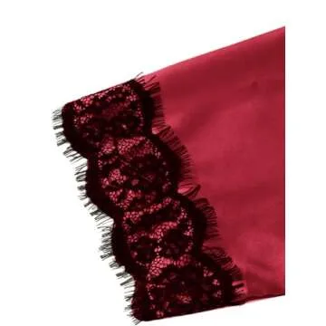 Luxurious WDIRARA Silk Satin Pajamas Set - 4 Pieces