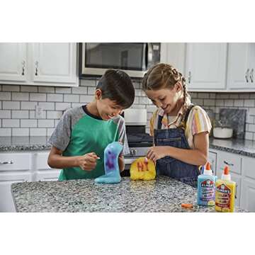 Elmer's Color Changing Slime Kit | Slime Supplies Include Elmer's Color Changing Glue, Elmer's Magical Liquid Slime Activator, UV Light, 5 Piece Kit, Blue/Purple + Yellow/Red