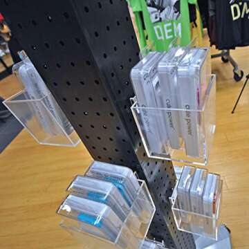 4" Acrylic Cube Bins for Pegboard or Slatwall Display