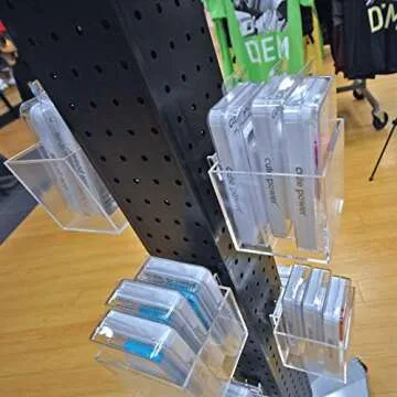 4" Acrylic Cube Bins for Pegboard or Slatwall Display