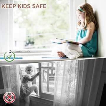 BeBecome Adjustable Sliding Door Security Bar for Safety