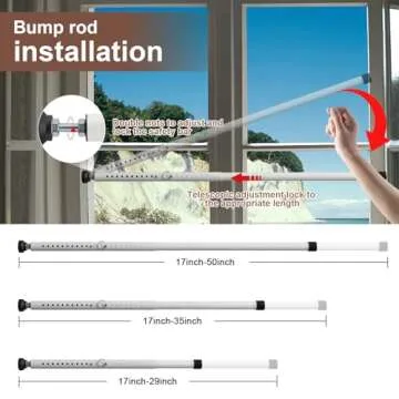 BeBecome Adjustable Sliding Door Security Bar for Safety