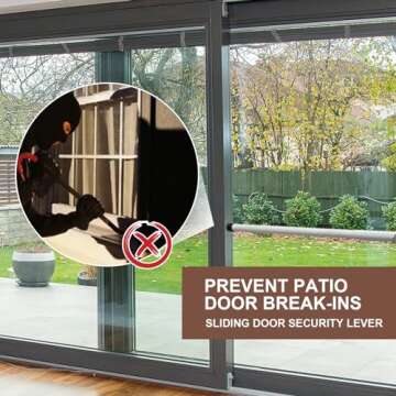 BeBecome Adjustable Sliding Door Security Bar for Safety