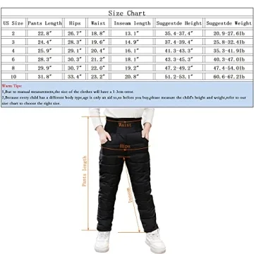 UGREVZ Snow Pants for Kids 2-9 Years - Warm & Stylish